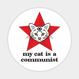 White Cat My Cat Is A Communist Magnet